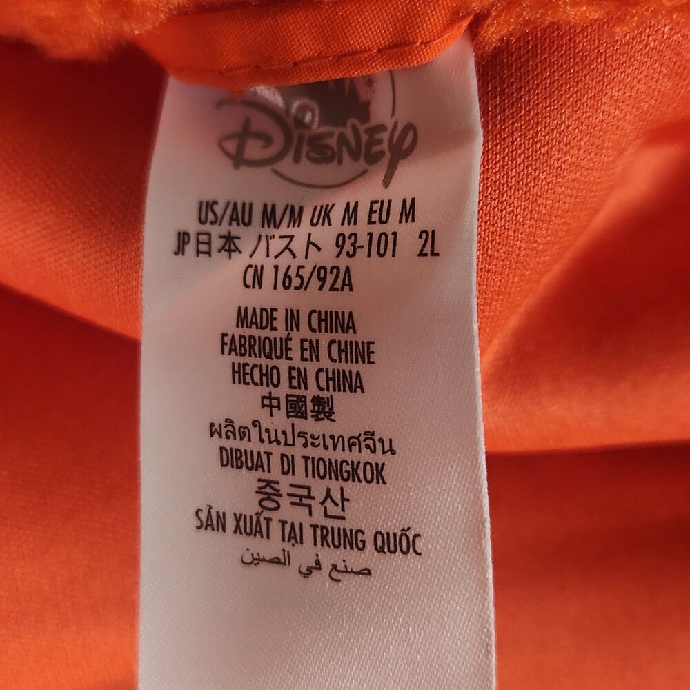 Disney Park Jacket Womens M Orange Heavyweight Fleece Button Pockets Coat - Picture 11 of 12